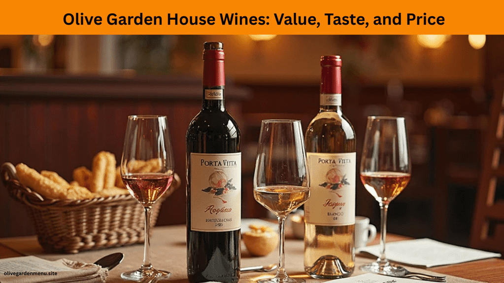 "House wine trio from the Olive Garden Wines Menu showing value and taste"