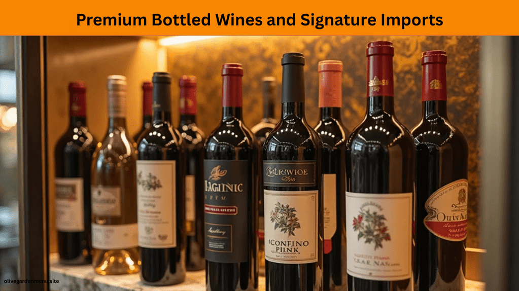 "Premium imported wine selection from the Olive Garden Wines Menu