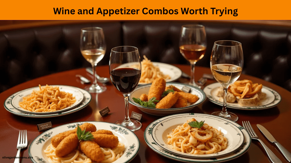 "Appetizer and wine pairings from the Olive Garden Wines Menu worth trying