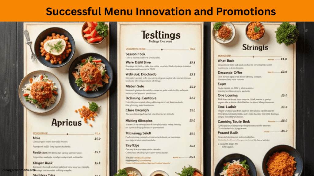 New menu innovations at Olive Garden in 2025 with promotions and subtle Olive Garden Closing mention.