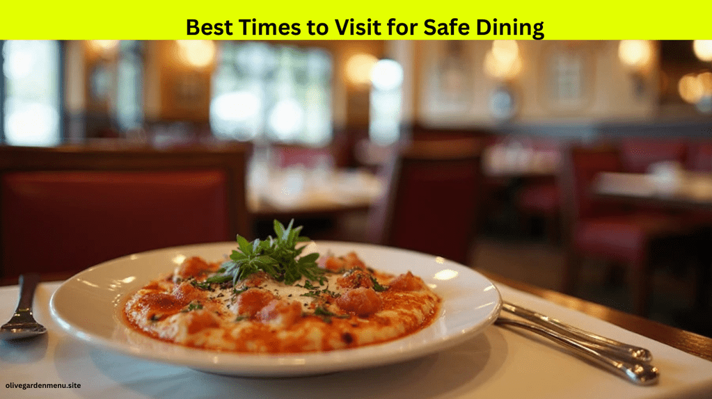 Quiet Olive Garden dining area during off-peak hours with gluten-free meal on table.