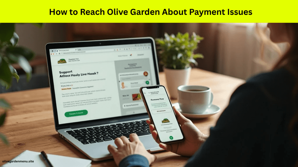 Customer contacting Olive Garden customer service online about Apple Pay payment issue