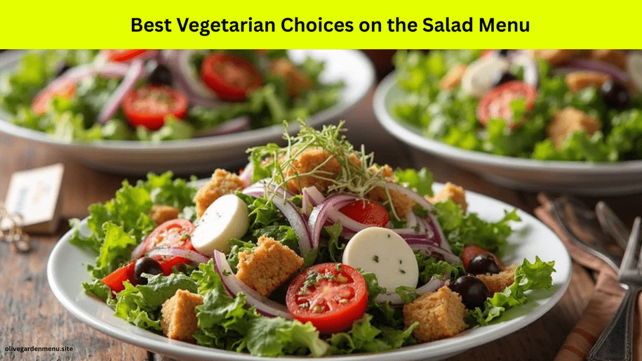 Best vegetarian salad choices featured on the Olive Garden Salad Menu with fresh ingredients