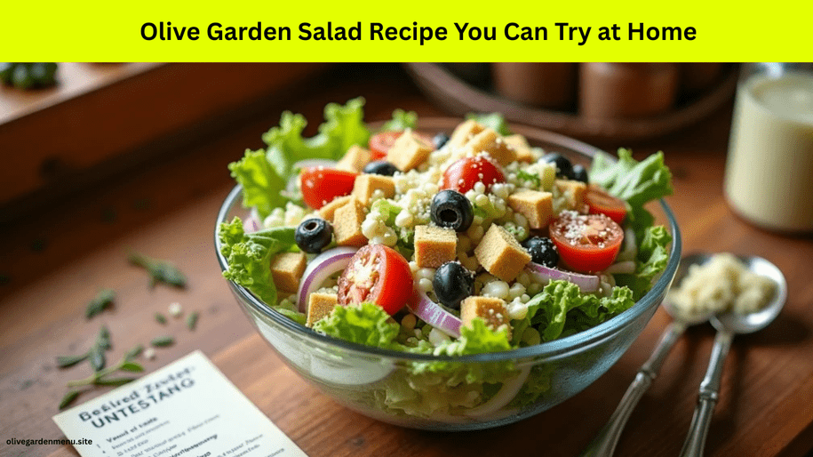 Homemade Olive Garden Salad inspired by the Olive Garden Salad Menu with classic toppings