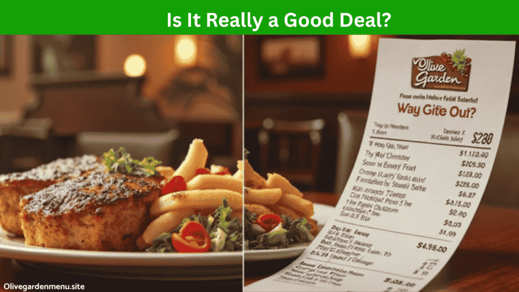 Olive Garden Menu 2 for $25 deal price comparison with regular menu pricing