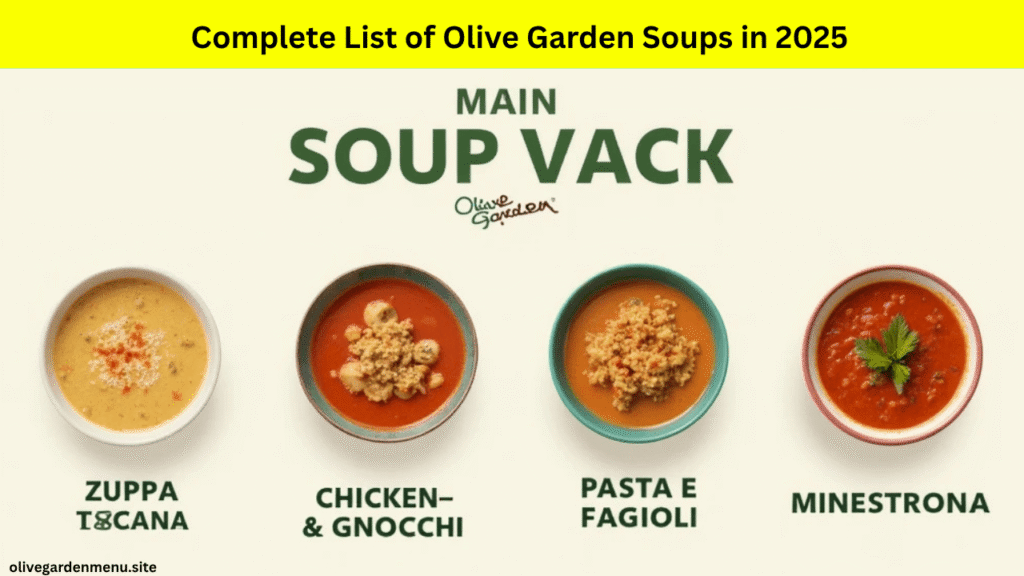 Olive Garden Soups in 2025 – Zuppa Toscana, Minestrone, Pasta e Fagioli, Chicken Gnocchi

