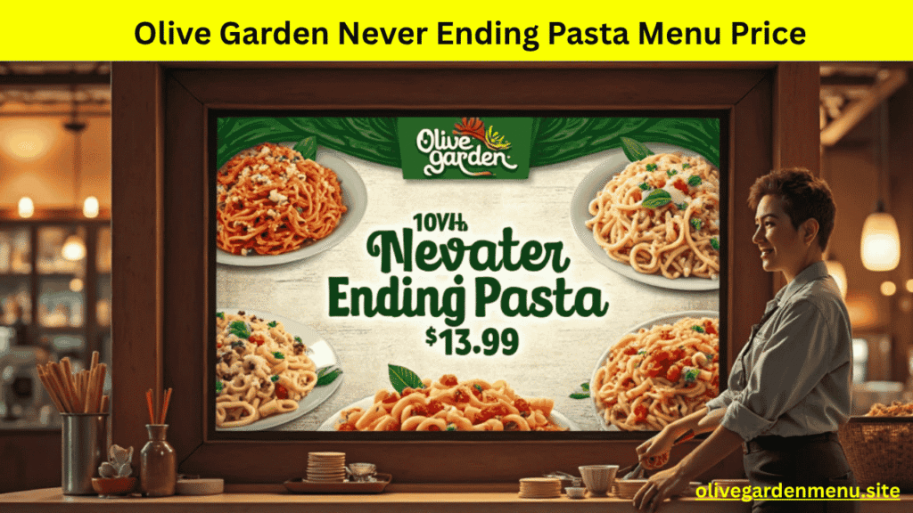"2025 price for Olive Garden Never Ending Pasta deal"

