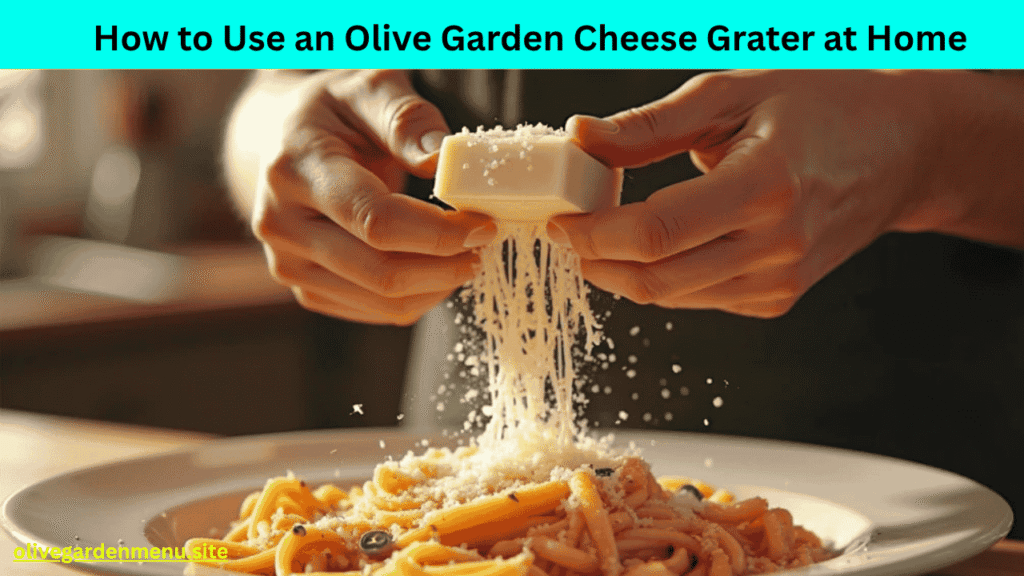 Using the Olive Garden Cheese Grater at home.

