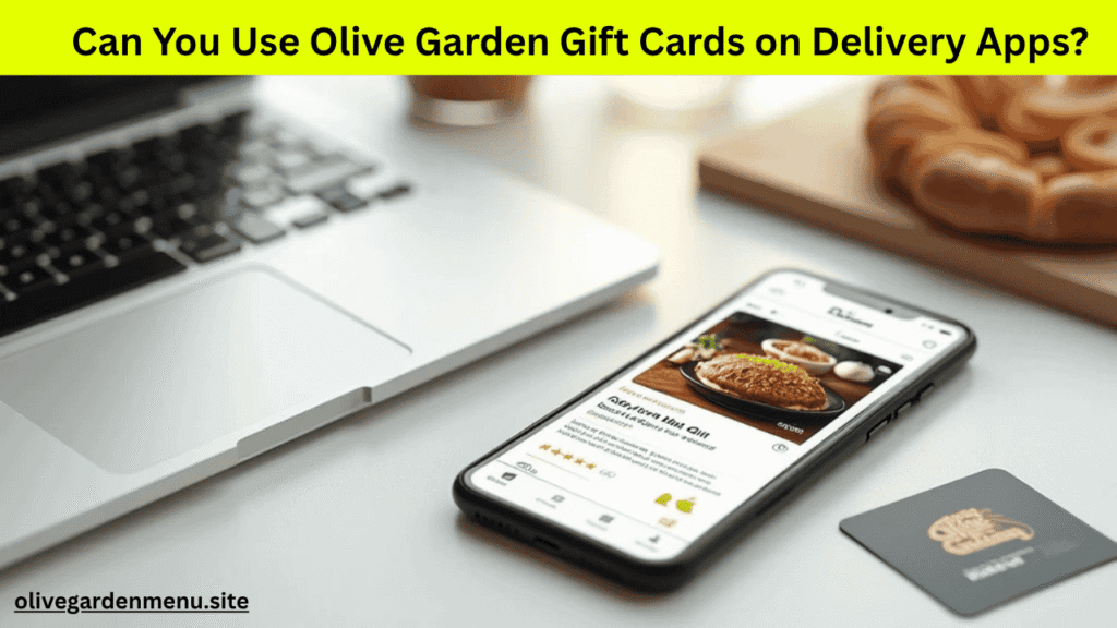 Olive Garden gift card with DoorDash app open.
