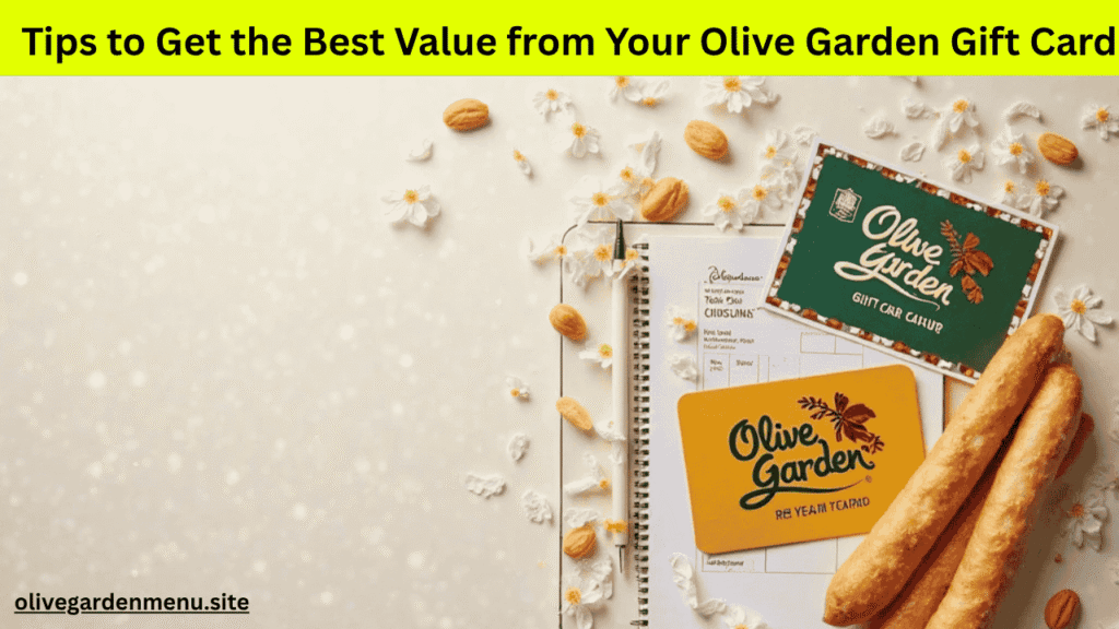  Olive Garden gift card with coupons and savings tips.