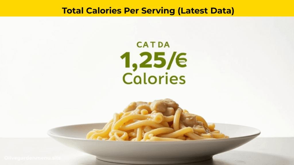 "Low-calorie Olive Garden Chicken Alfredo portion with calorie count"

