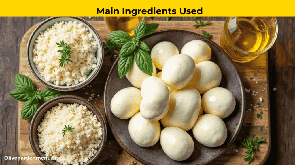 ngredients for making Olive Garden Fried Mozzarella