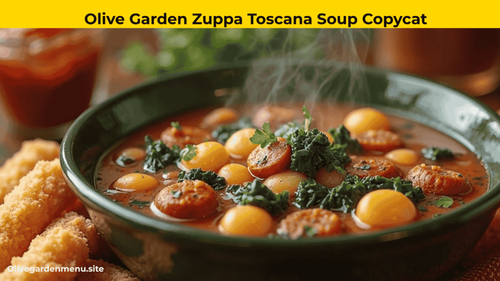 Olive Garden Zuppa Toscana with Fried Mozzarella