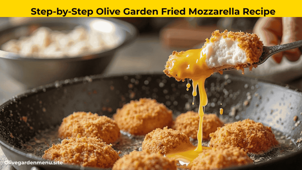 Step-by-step process of making Olive Garden Fried Mozzarella at home