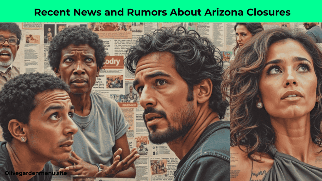 News headlines and social media posts on Olive Garden Arizona closure rumors