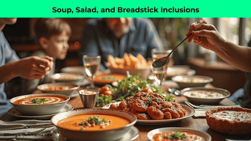 Olive Garden soup, salad, and breadsticks for Father’s Day.
