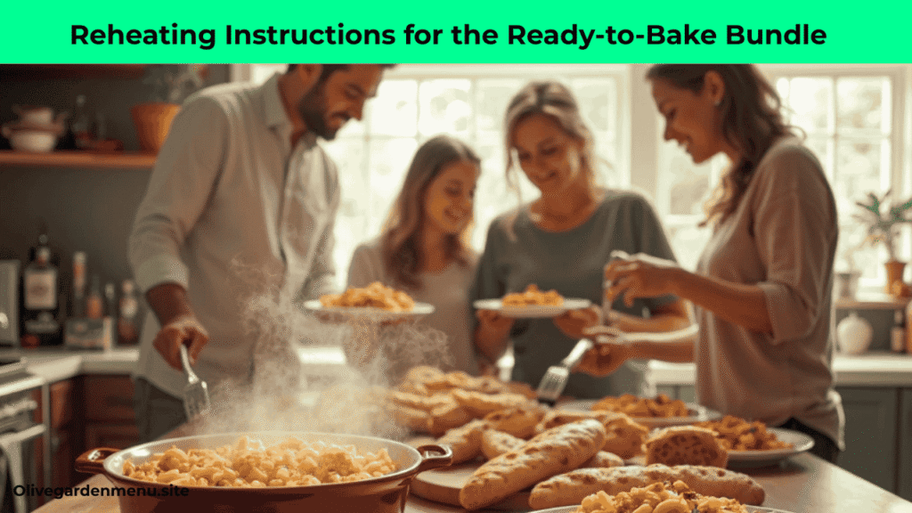 Reheating Olive Garden Father’s Day ready-to-bake meal.