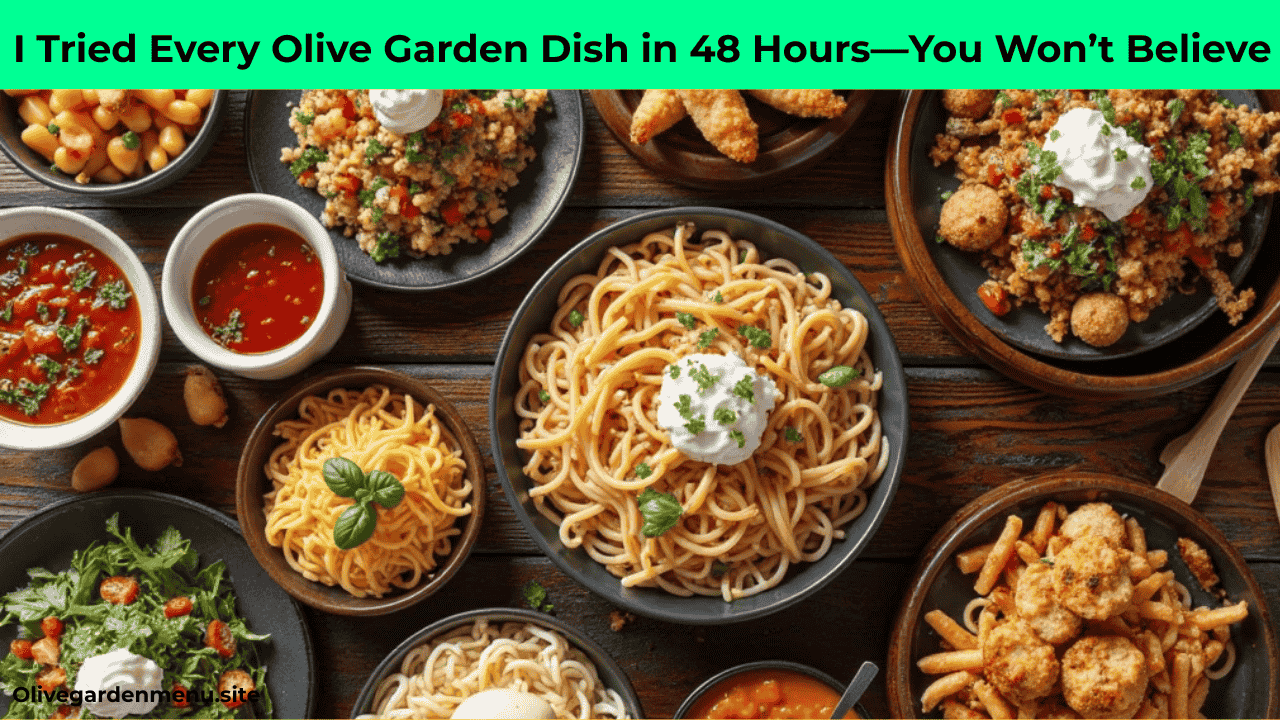 I Tried Every Olive Garden Dish in 48 Hours & Shocking