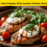 “Olive Garden Grilled Chicken Margherita plated beautifully with fresh basil, cherry tomatoes, and balsamic glaze”