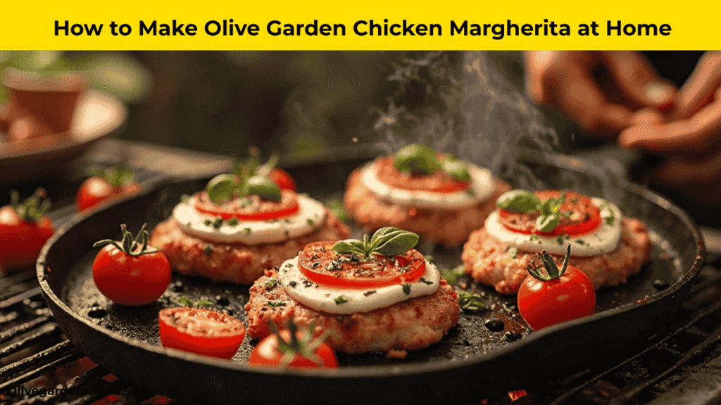 “Cooking Olive Garden Grilled Chicken Margherita at home with melted cheese and fresh basil”