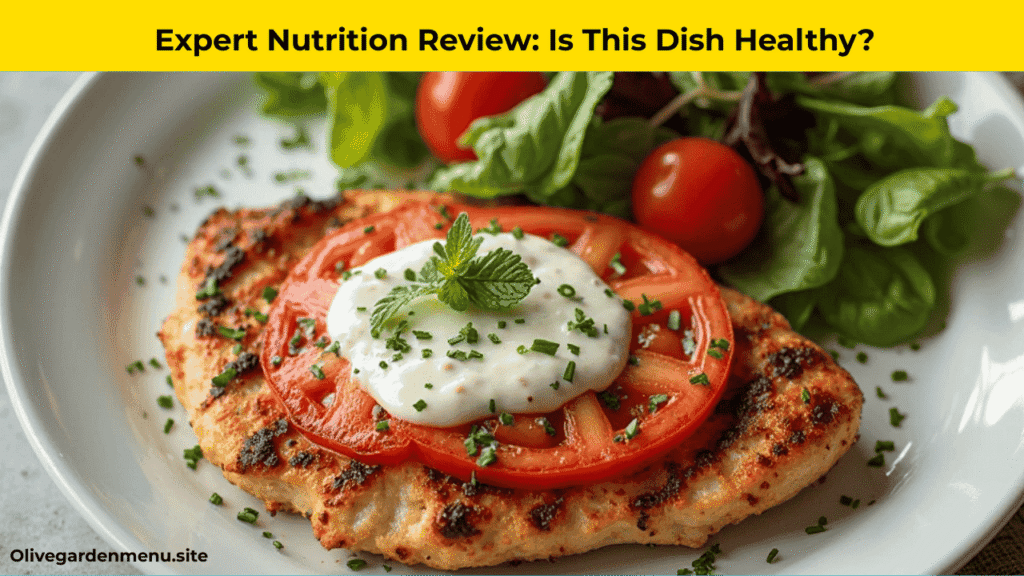 Olive Garden Grilled Chicken Margherita with nutrition facts and healthy side salad
