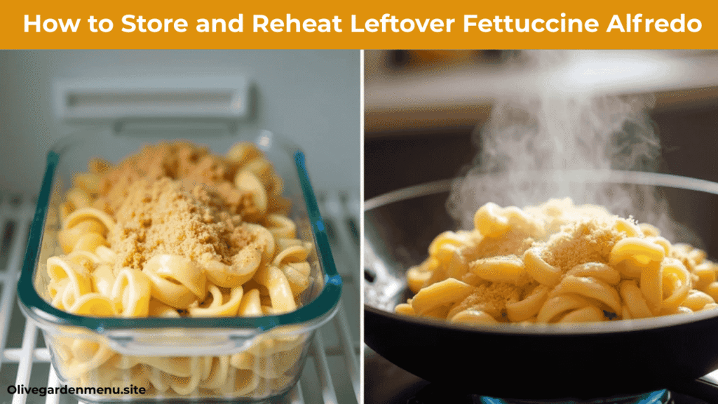 How to store and reheat leftover Olive Garden Fettuccine Alfredo