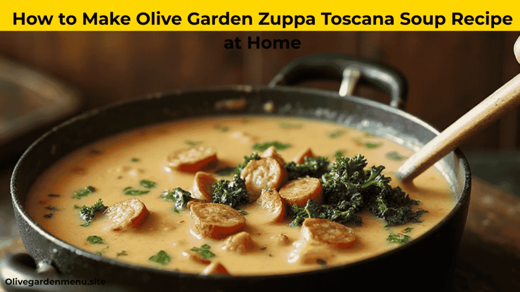 “How to make Olive Garden Zuppa Toscana Soup at home – cooking steps with fresh ingredients.”