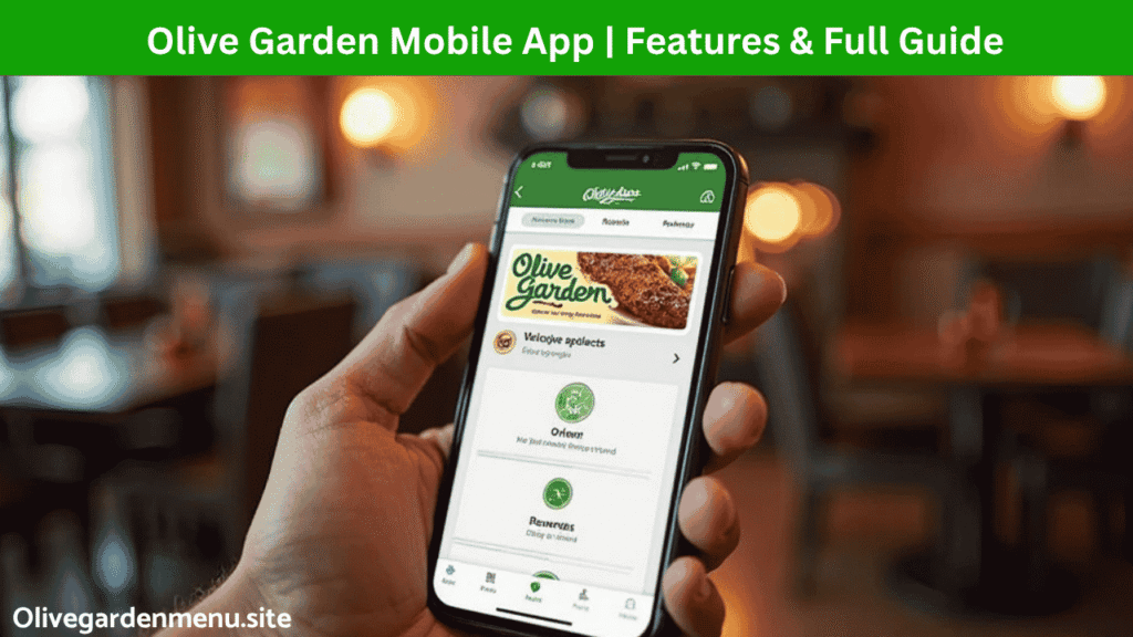  Features of Olive Garden Mobile App illustrated