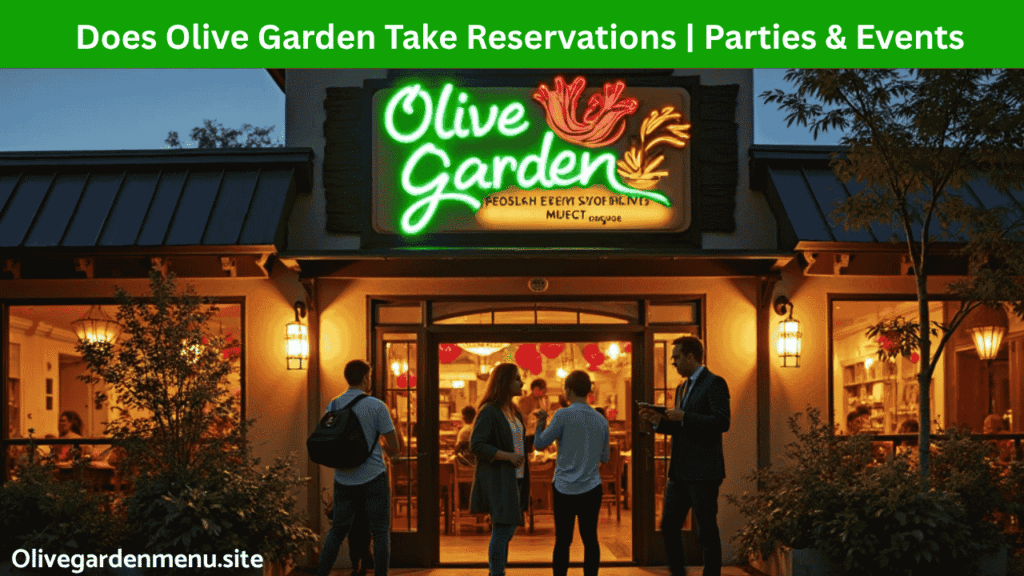 Guests arriving at Olive Garden with a reservation for a party or event