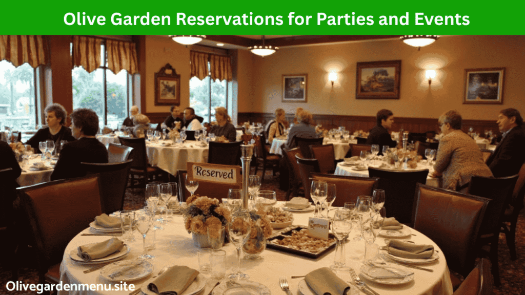 Private party setup at Olive Garden for special events