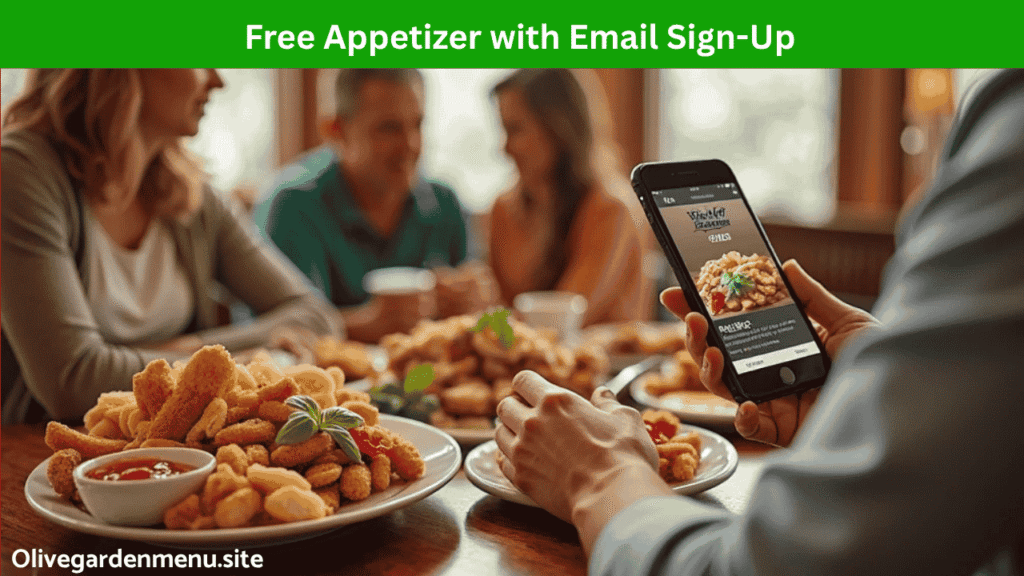Olive Garden free appetizer for email sign-up