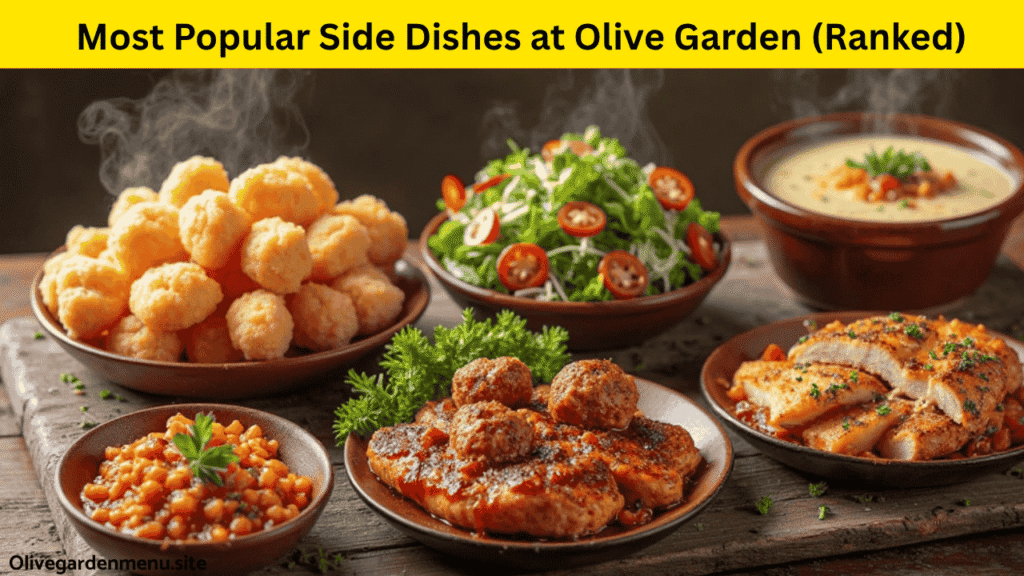 Top side items ranked from the Olive Garden Sides Sauces Menu