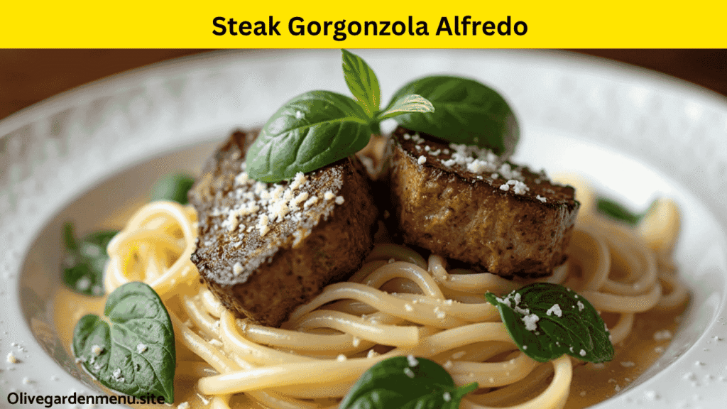 Steak Gorgonzola Alfredo from Olive Garden’s Fan Favorites Menu