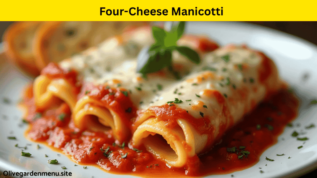 Four-Cheese Manicotti on the Fan Favorites Menu at Olive Garden