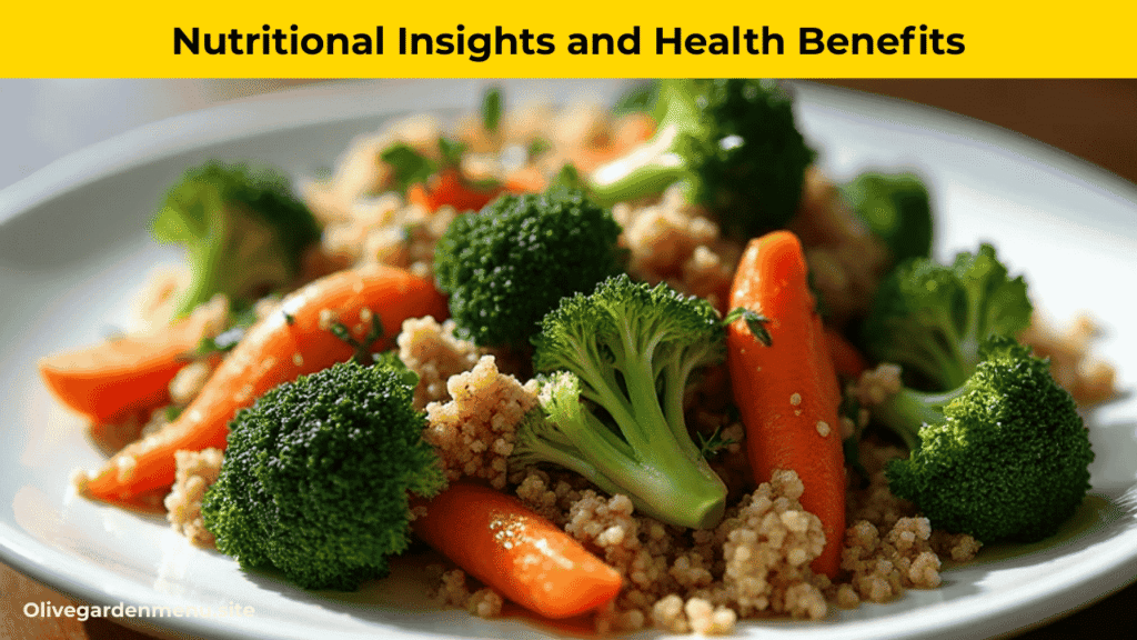 Healthy Olive Garden Side Dish with vegetables and grains highlighting nutritional insights and health benefits.