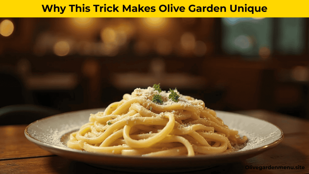 Olive Garden hidden pasta showcasing the unique cooking trick.