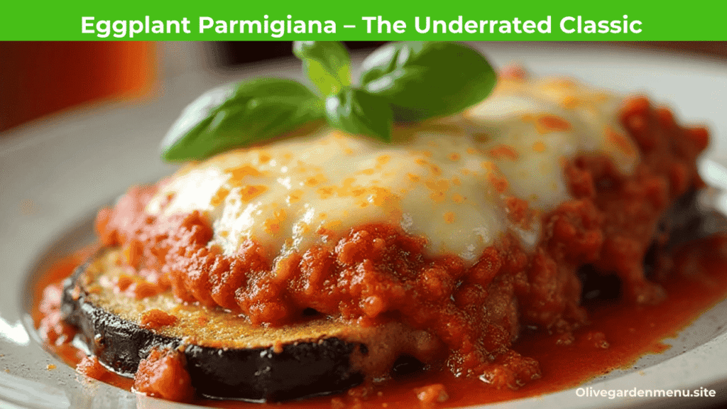 Olive Garden Hidden Vegetarian Gems – Eggplant Parmigiana.