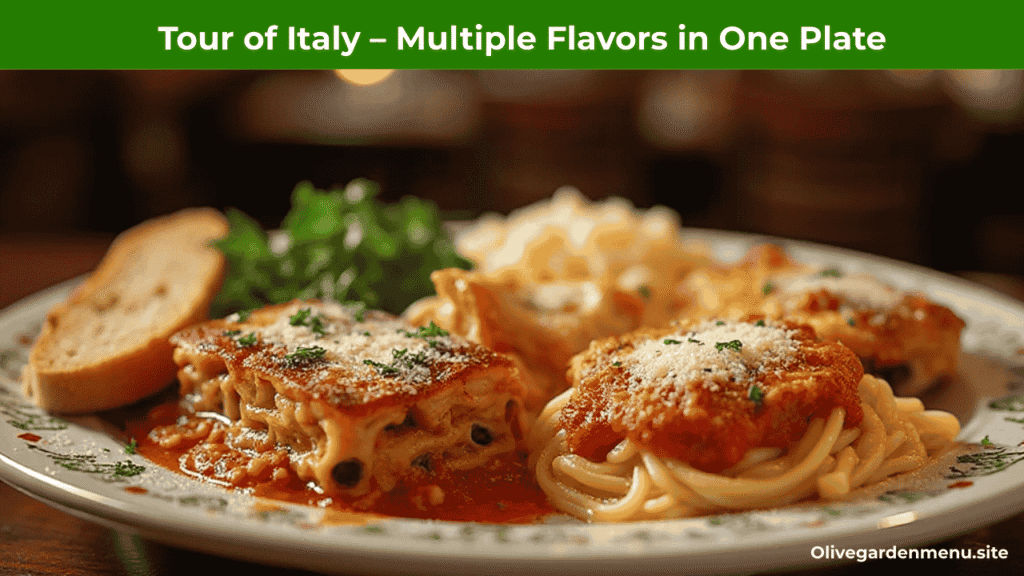 A stylish 2025 food spread featuring the most photogenic Olive Garden Meals ready for Instagram.