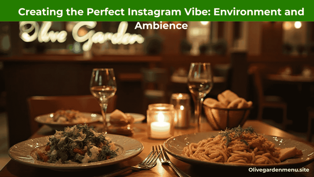 Olive Garden Meals on a warmly lit table creating the perfect Instagram vibe with cozy ambience.