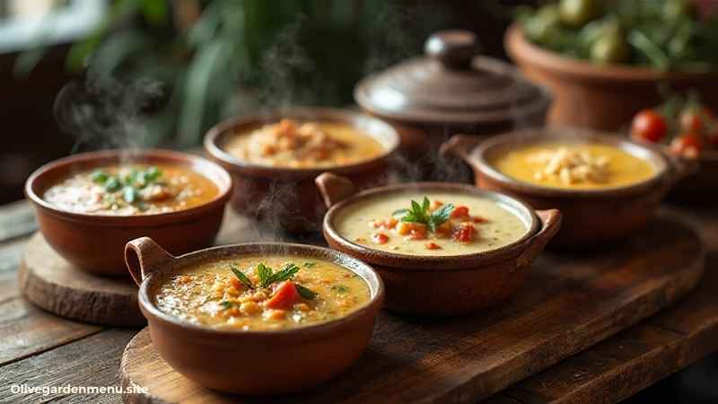 Olive Garden Menu Homemade Soups Family-Style