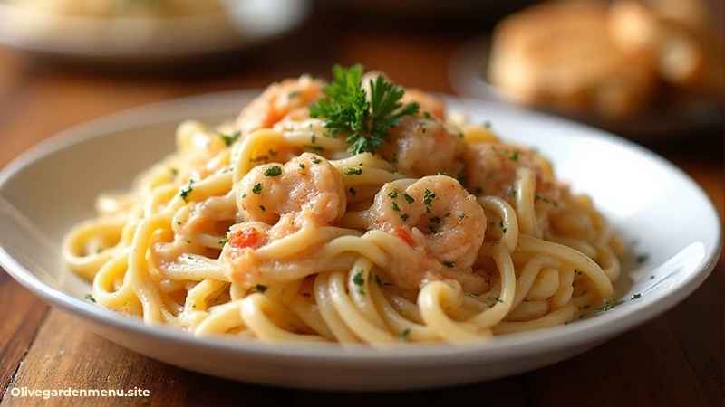 Olive Garden Menu Chicken and Shrimp Carbonara Family-Style