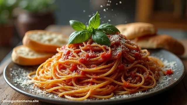 Olive Garden Menu Spaghetti with Marinara Sauce Family-Style