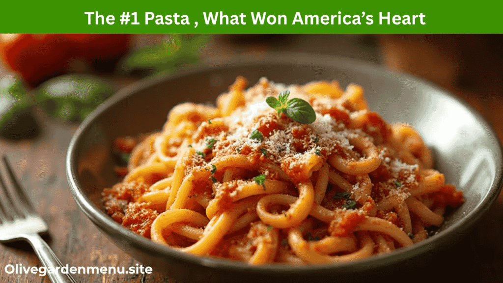 Olive Garden’s #1 Pasta Pick for 2025 garnished with fresh herbs and parmesan