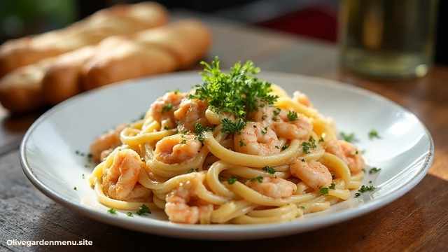 Olive Garden Menu Chicken and Shrimp Carbonara Classic Entrée