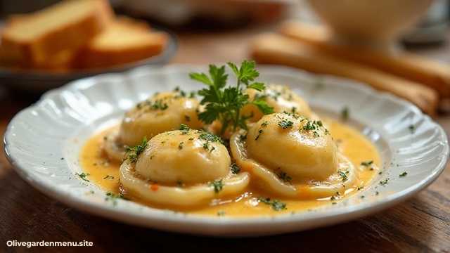 Olive Garden Menu Ravioli Carbonara Classic Entrée