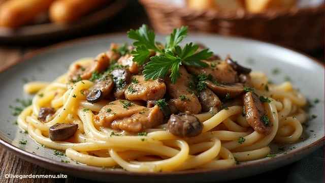 Olive Garden Menu Chicken Marsala Fettuccine Classic Entrée