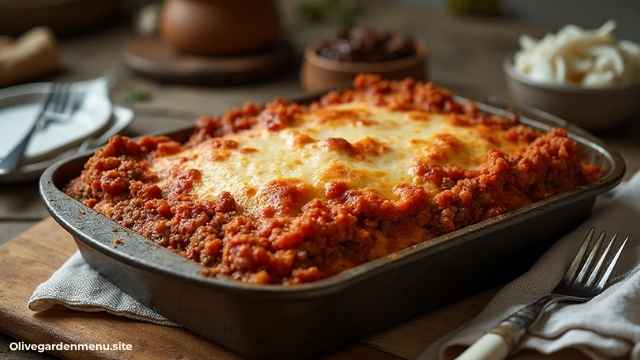 Olive Garden Menu Lasagna Classico Classic Entrée