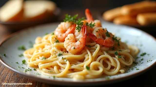 Olive Garden Menu Shrimp Alfredo Classic Entrée