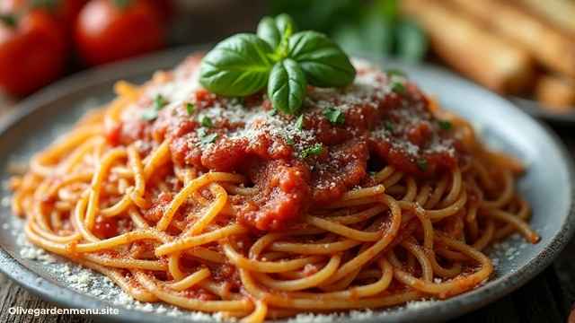 Olive Garden Menu Spaghetti with Marinara Classic Entrée