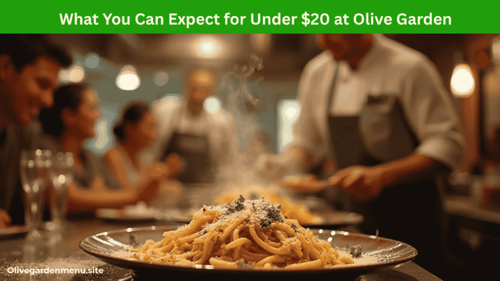 Olive Garden chef preparing fresh pasta for guests in an open kitchen.